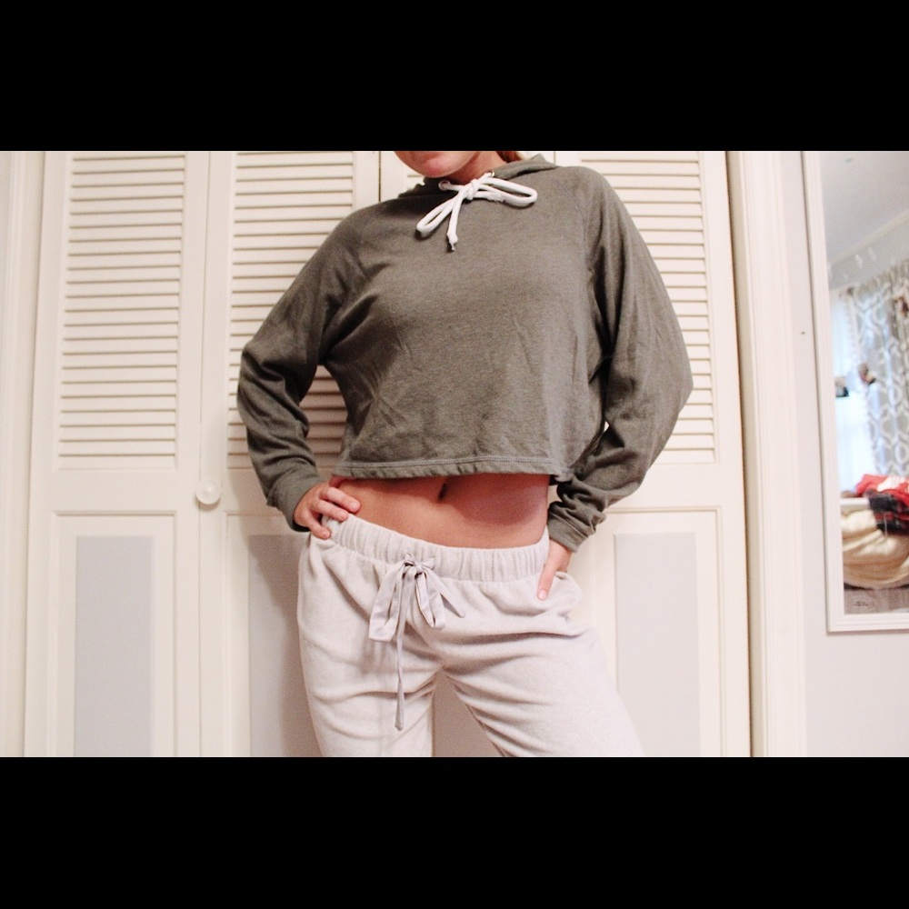 Gray sweatpants